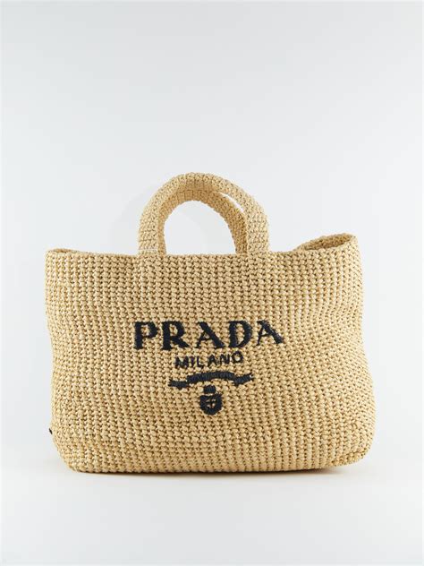 prada raffia beach tote|prada large raffia tote.